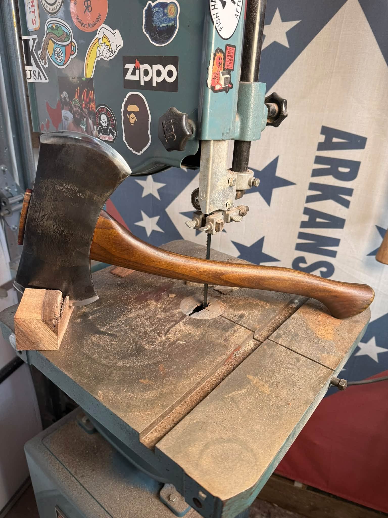 1944 Sager Chemical Axe – Custom Osage Adirondack Double Bit - Image 1